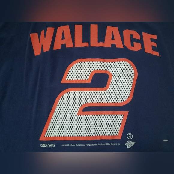 Vintage Nascar Shirt Rusty Wallace Miller Lite Racing Men's XL, Big 2, F B Print - Picture 7 of 11